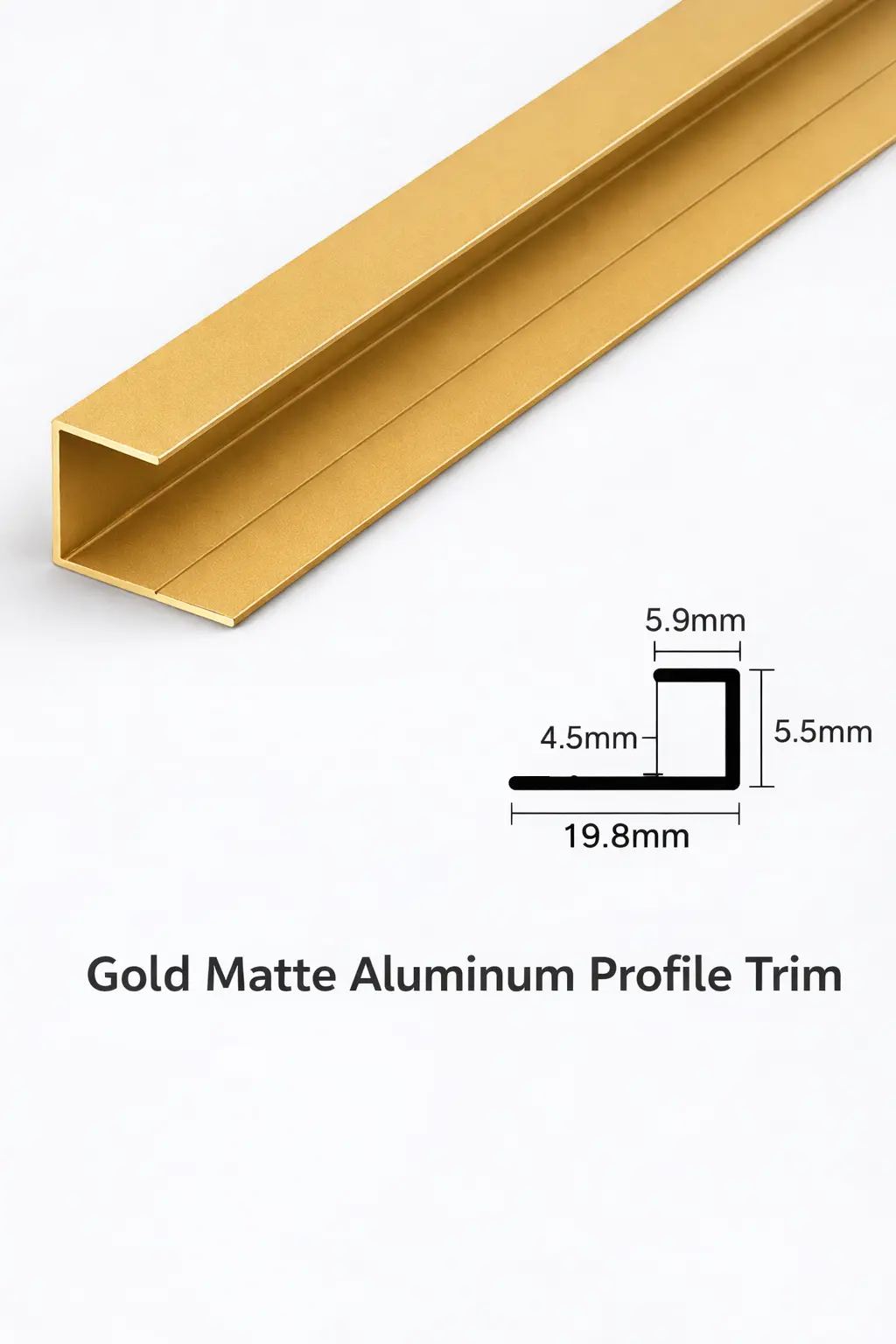 zlatna-aluminieva-zavarshvashta-laisna-kapachka-spc-paneli-4mm-3m Златна алуминиева завършваща лайсна за панели 4мм